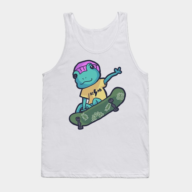 Cool Skating Anti Cop Frog Tank Top by RileySessions